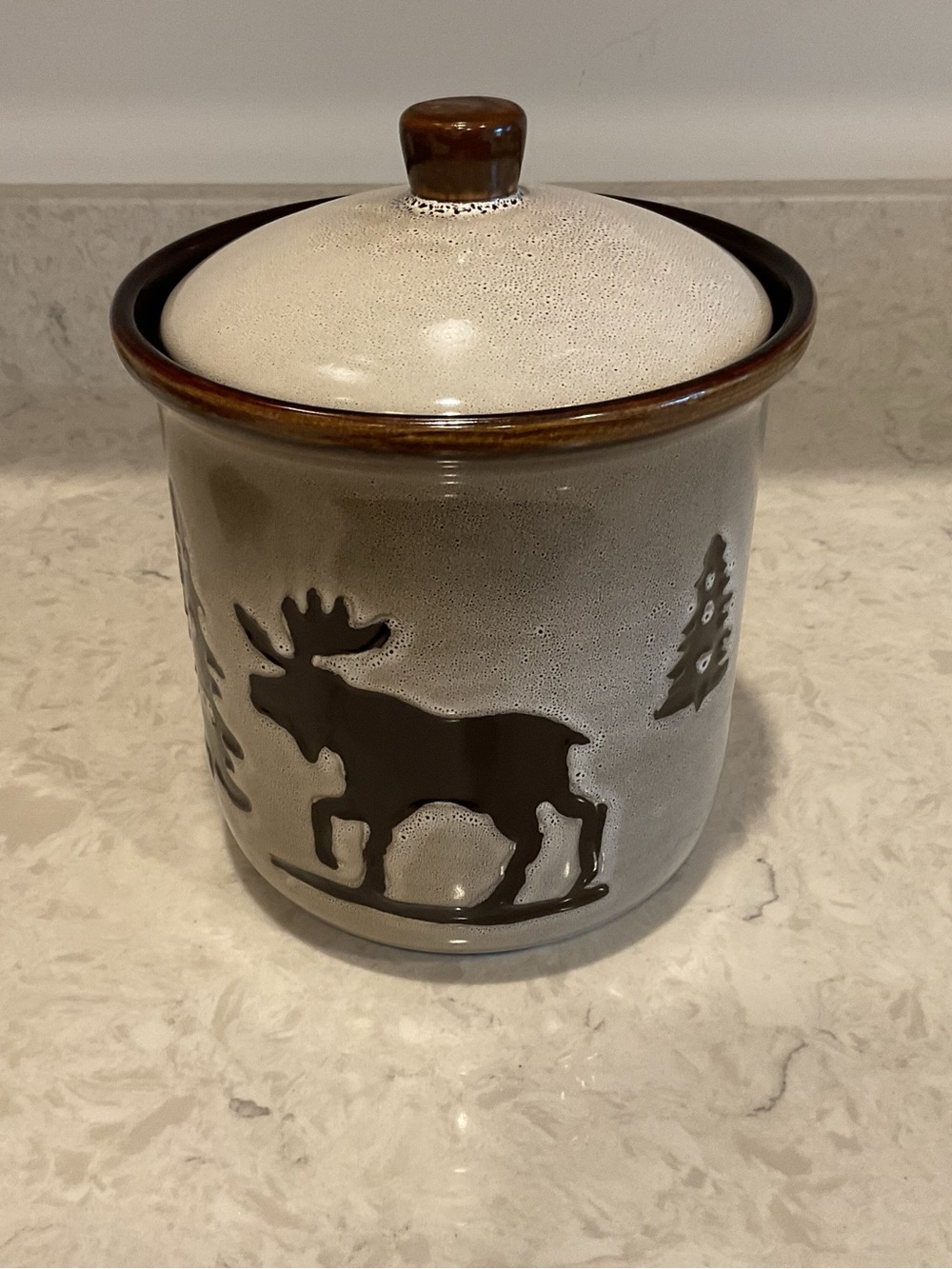 Woodland Home Studio Moose & Bear Cookie 70” Cookie Jar, Rustic Cabin